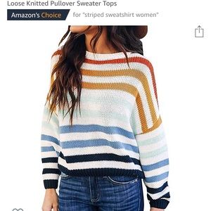 Colorful striped sweater